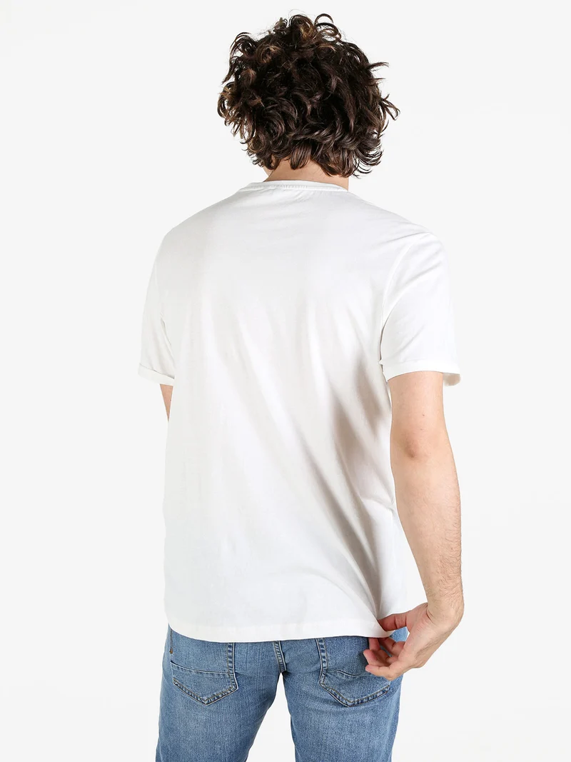 T-shirt da uomo in cotone - bianco