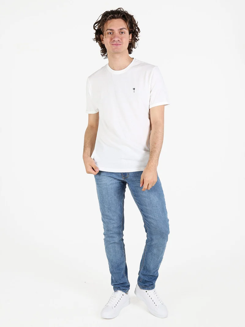 T-shirt da uomo in cotone - bianco