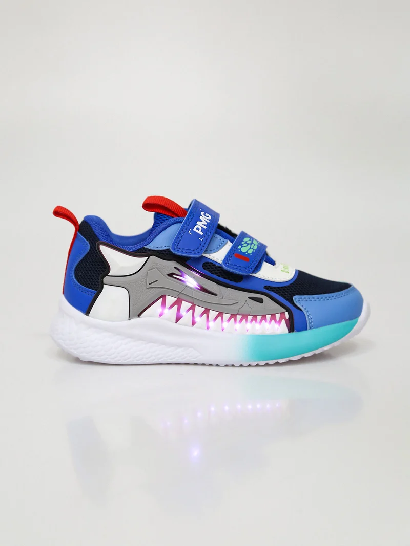 Sneakers da bambino con luci e strappi - multicolore
