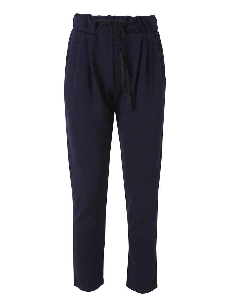 Pantaloni donna con coulisse - blu scuro