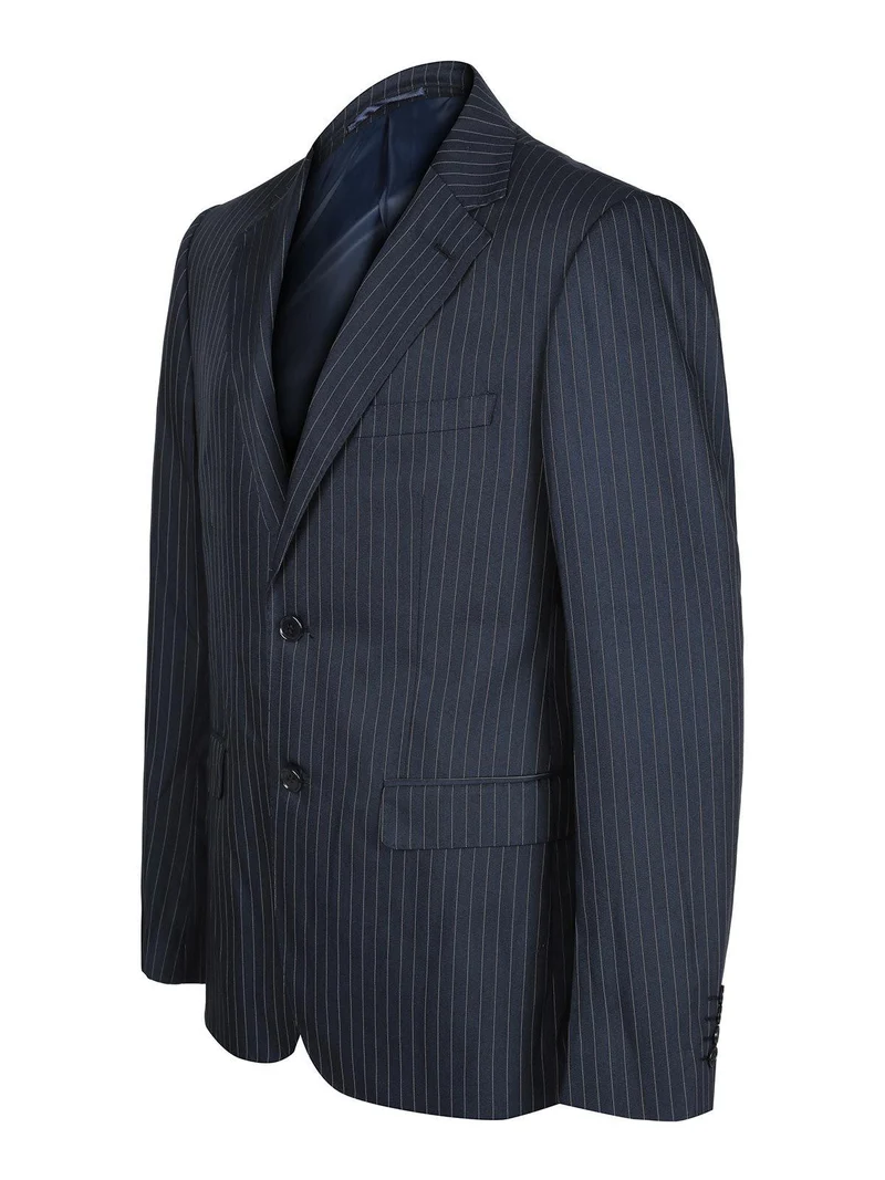Completo elegante gessato da uomo - blu