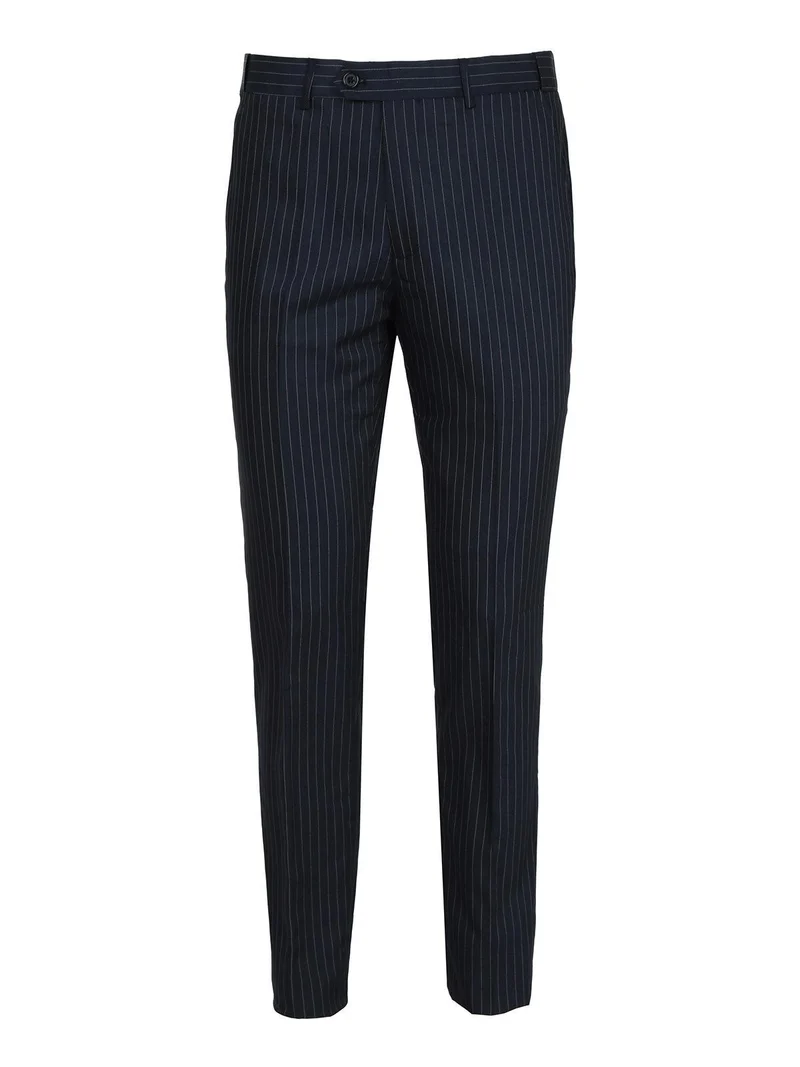 Completo elegante gessato da uomo - blu