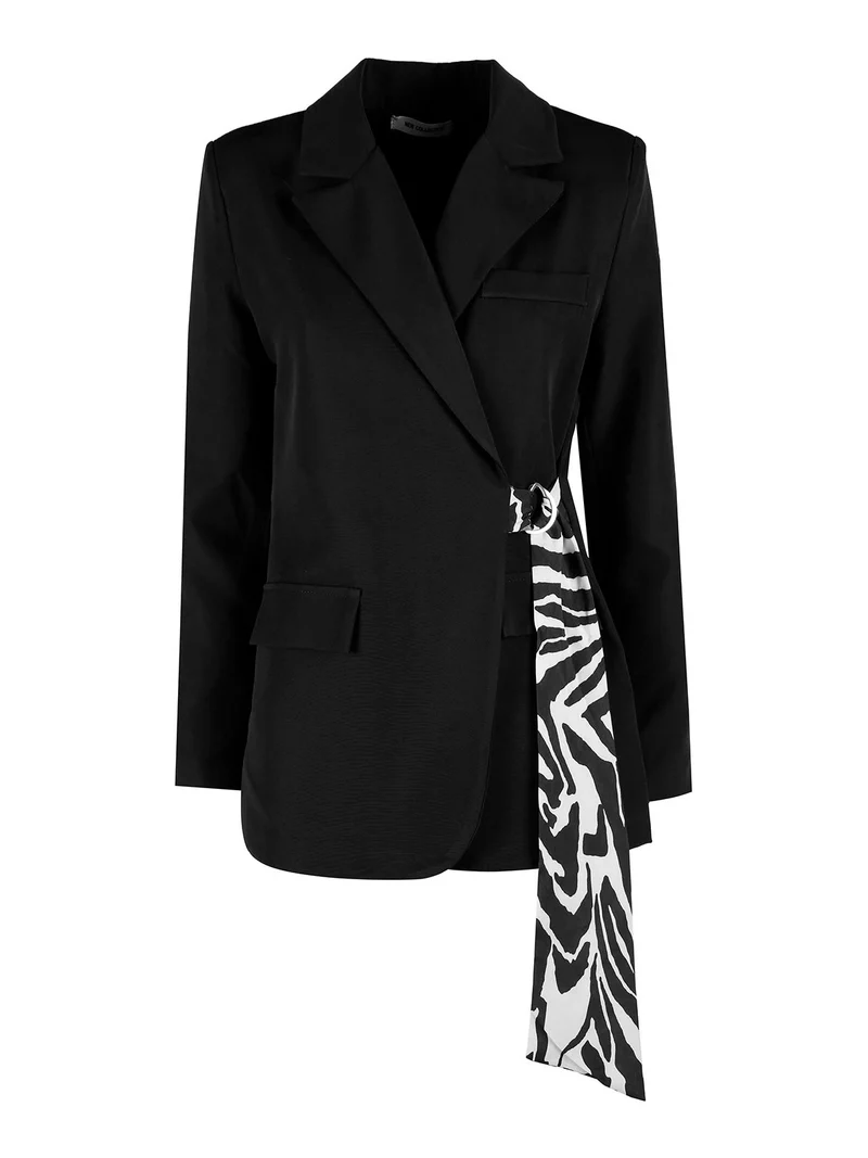 Completo da donna oversize con blazer e pantalone - nero