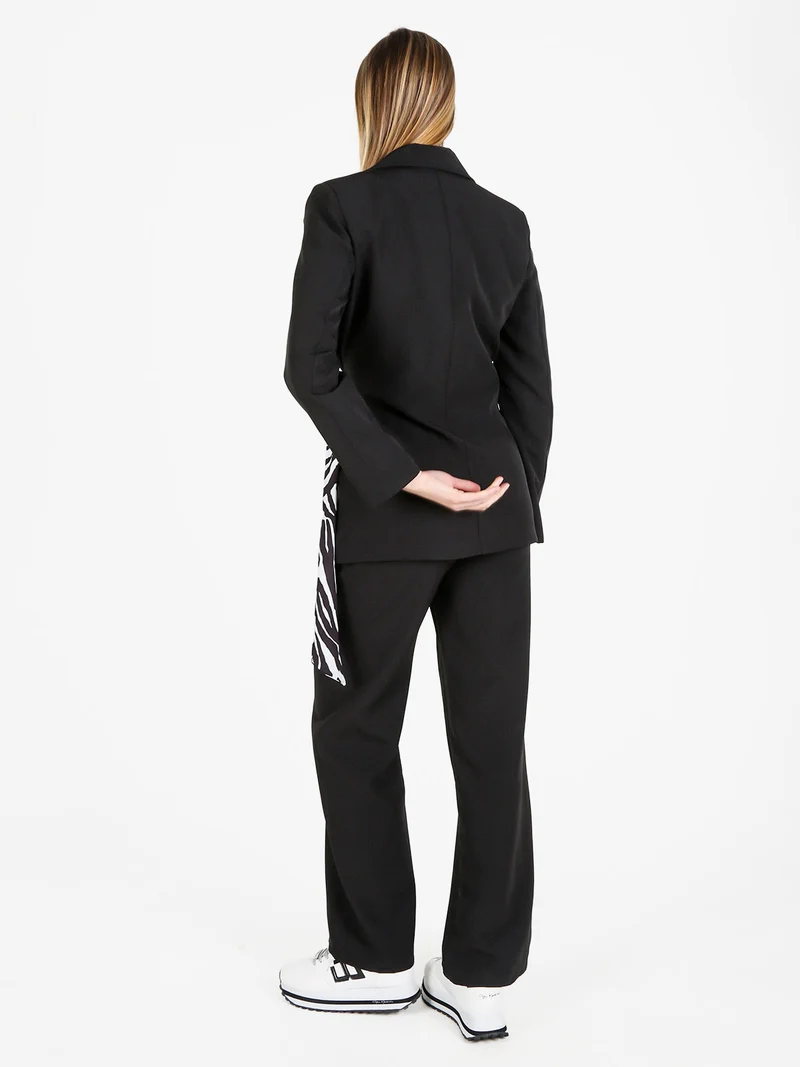 Completo da donna oversize con blazer e pantalone - nero