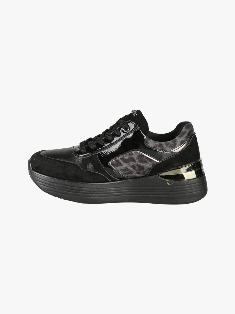 Sneakers donna con platform - nero