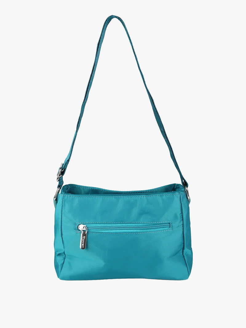 Borsa a tracolla da donna in nylon - ottanio