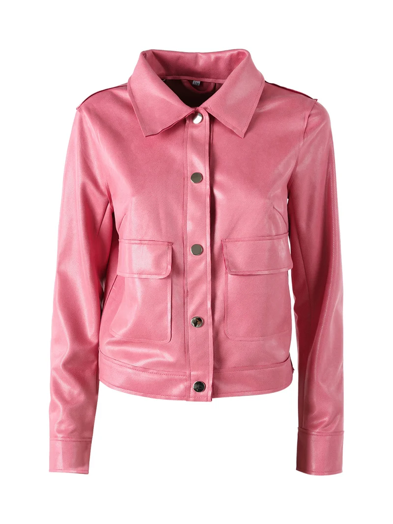 Giacca donna leggera con bottoni - rosa