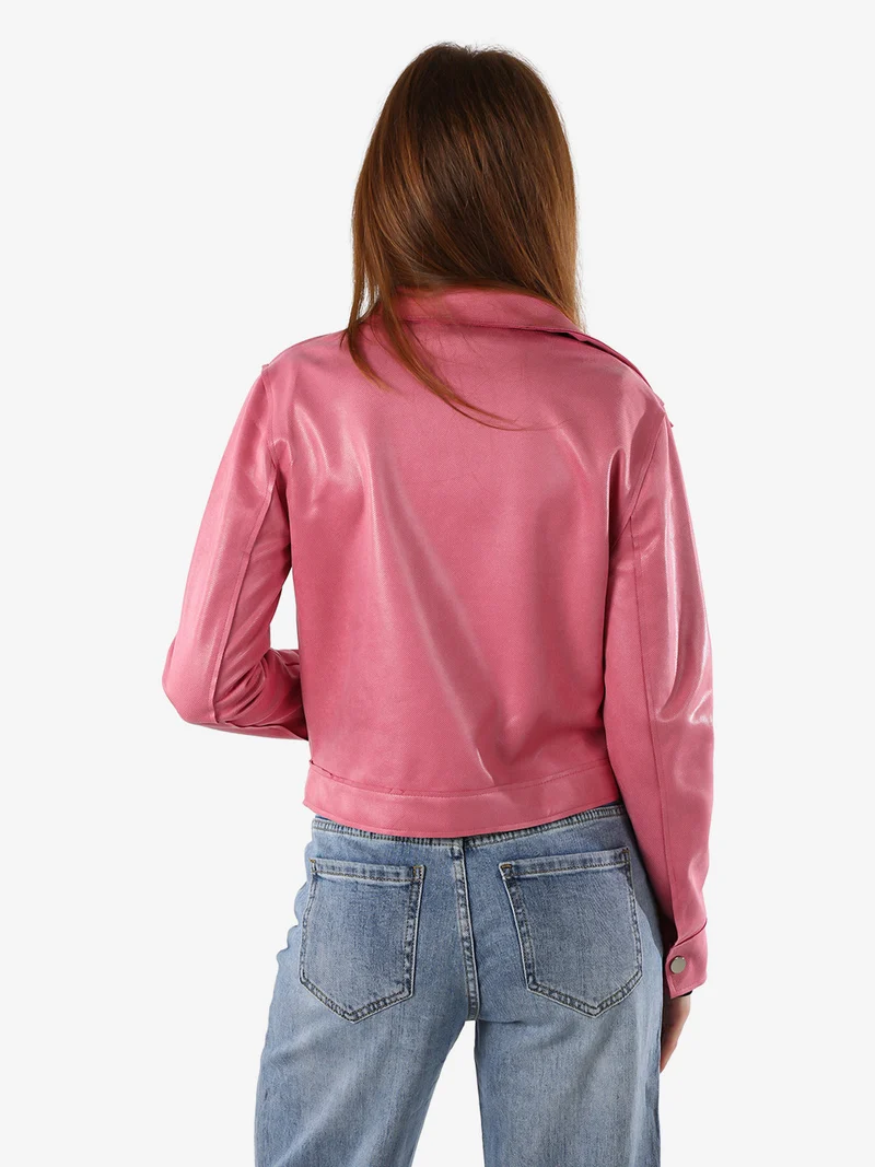 Giacca donna leggera con bottoni - rosa