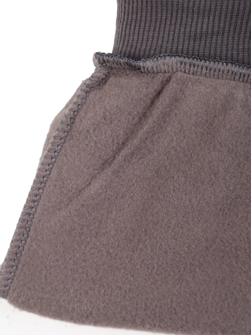 Completo tuta 3 pezzi da neonato full zip con interno felpato - beige