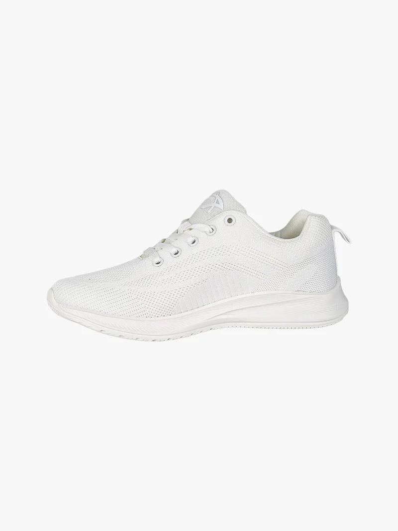 Sneakers donna sportive in maglia - bianco