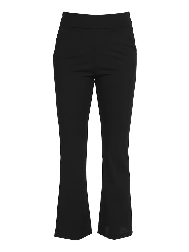 Pantaloni donna a zampa - nero