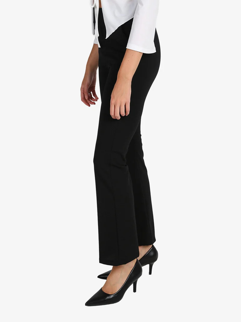 Pantaloni donna a zampa - nero