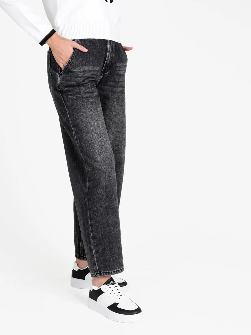 Jeans donna mom fit - nero