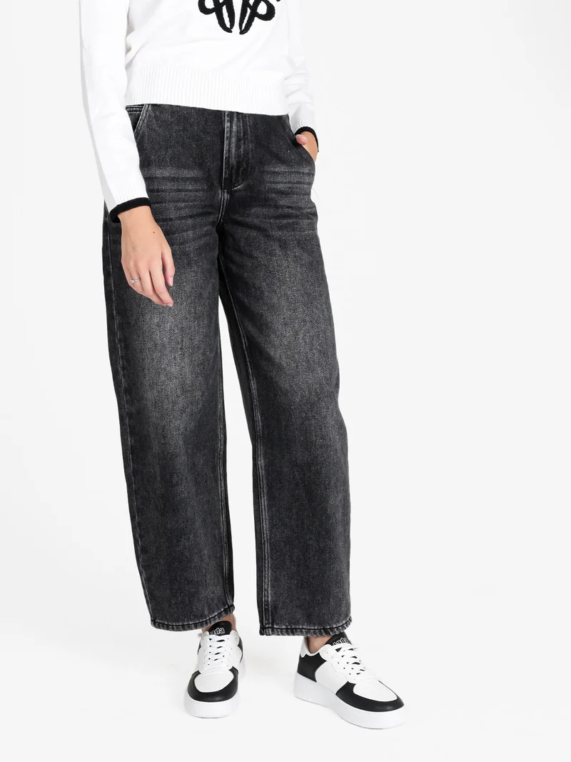 Jeans donna mom fit - nero