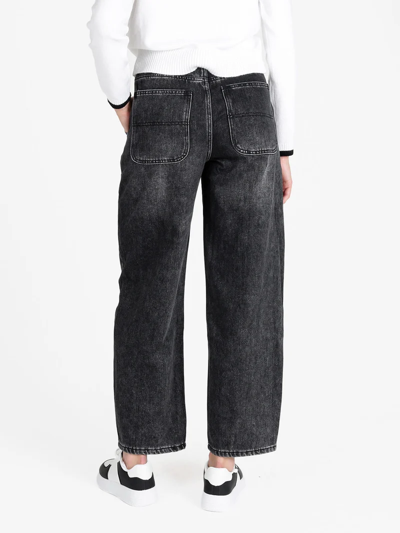 Jeans donna mom fit - nero