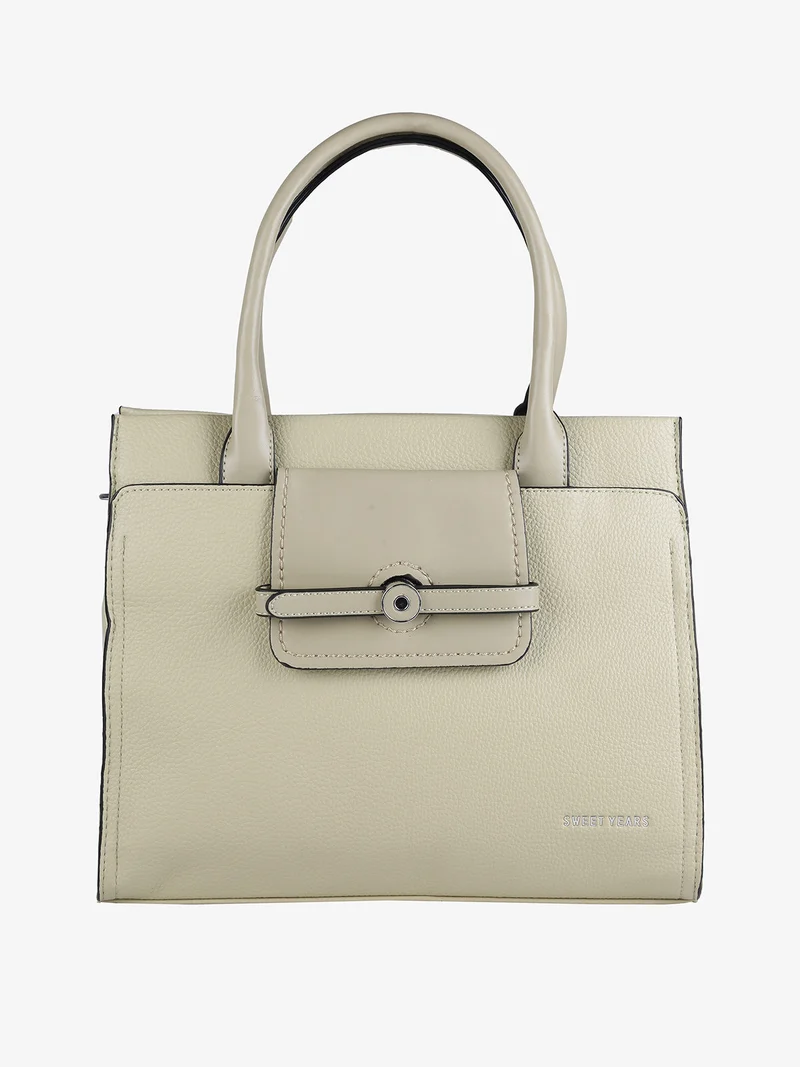 Borsa tote da donna con manici doppi - pistacchio