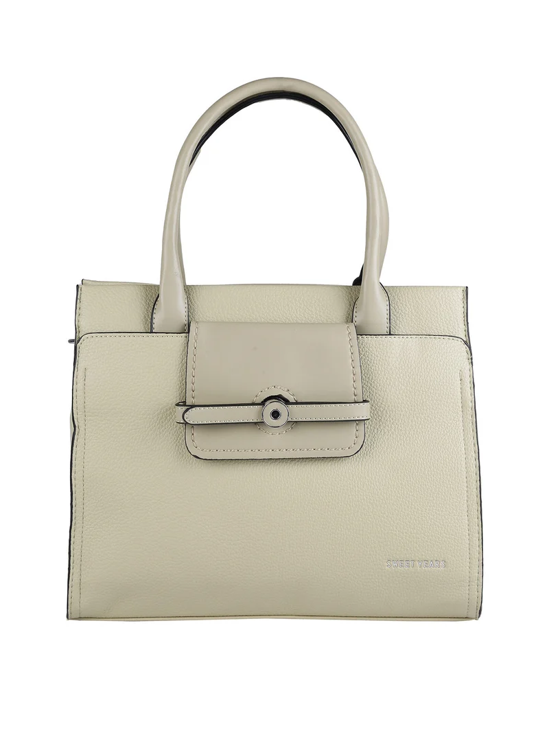 Borsa tote da donna con manici doppi - pistacchio