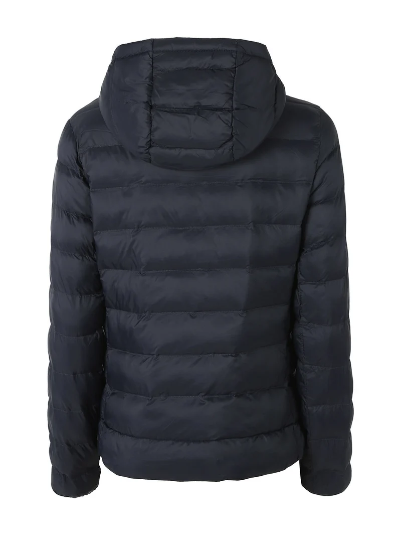 Giubbino donna 100 grammi con cappuccio e zip - blu scuro