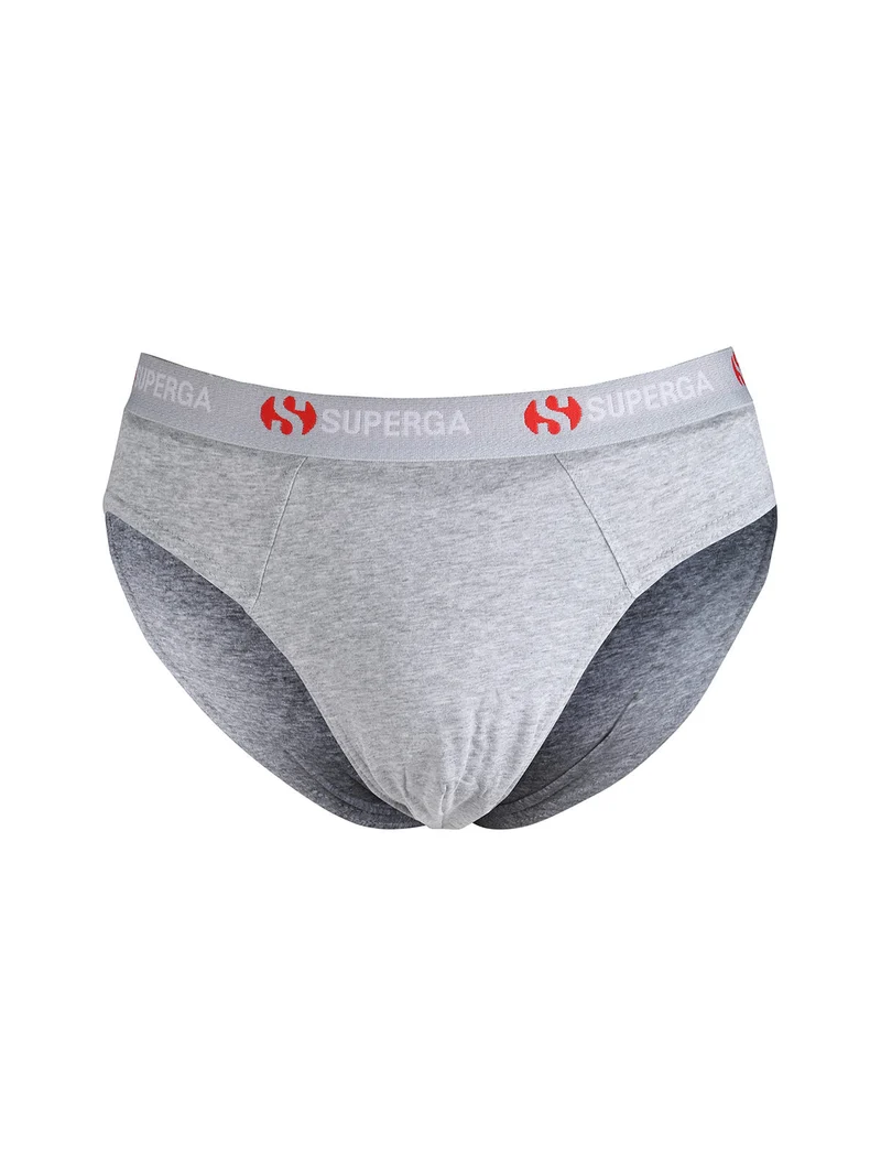 Slip da uomo in cotone tinta unita - grigio