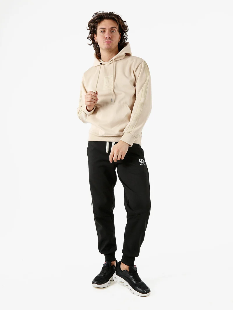 Felpa da uomo con cappuccio - beige