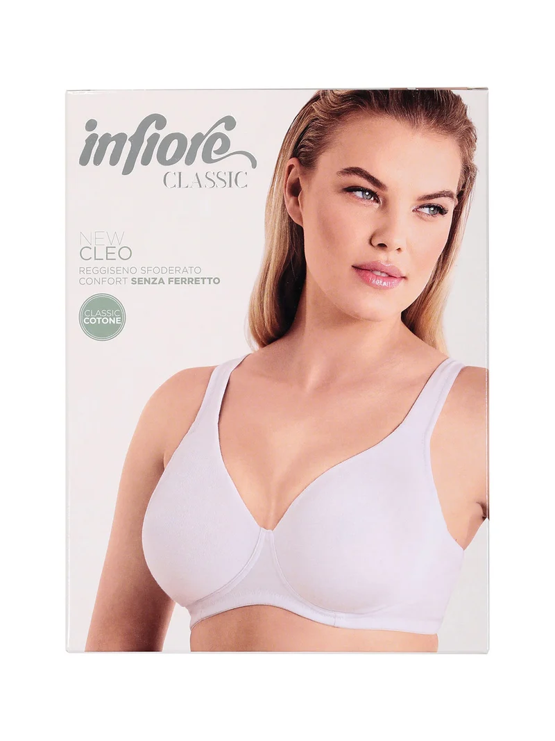 CLEO Reggiseno donna confort senza ferretto COPPA C - bianco