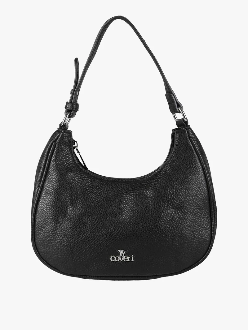 Borsa donna mini hobo in ecopelle - nero