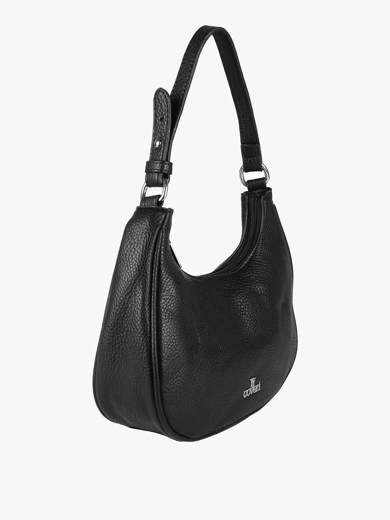Borsa donna mini hobo in ecopelle - nero