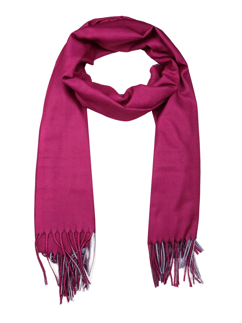 Sciarpa donna con frange - porpora
