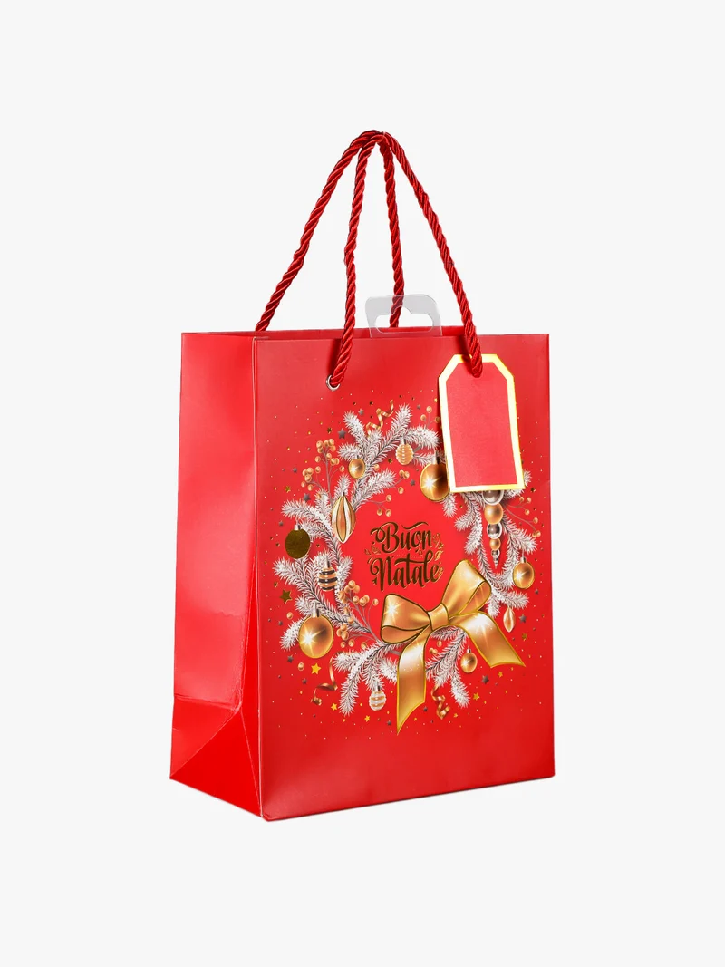 Sacchetto da regalo natalizio - rosso