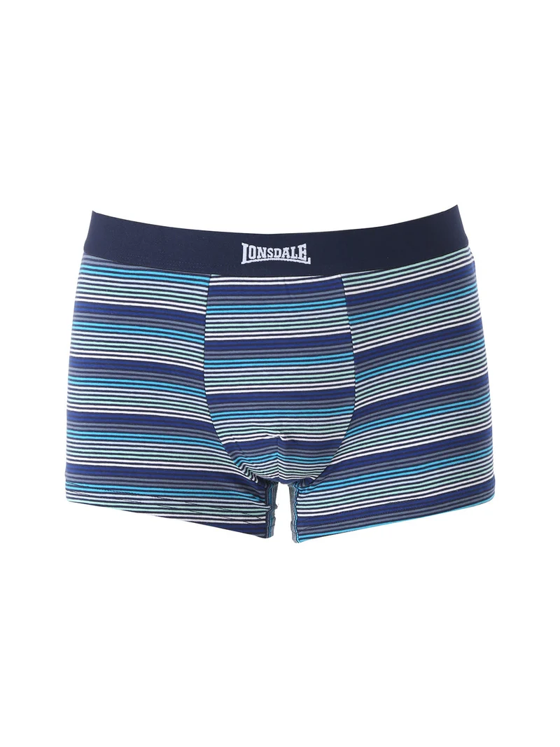 Boxer rigati da uomo in cotone - blu scuro