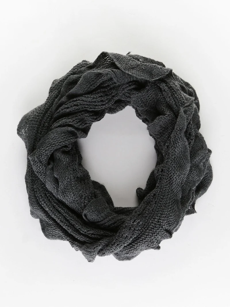 Scaldacollo con volant - grigio