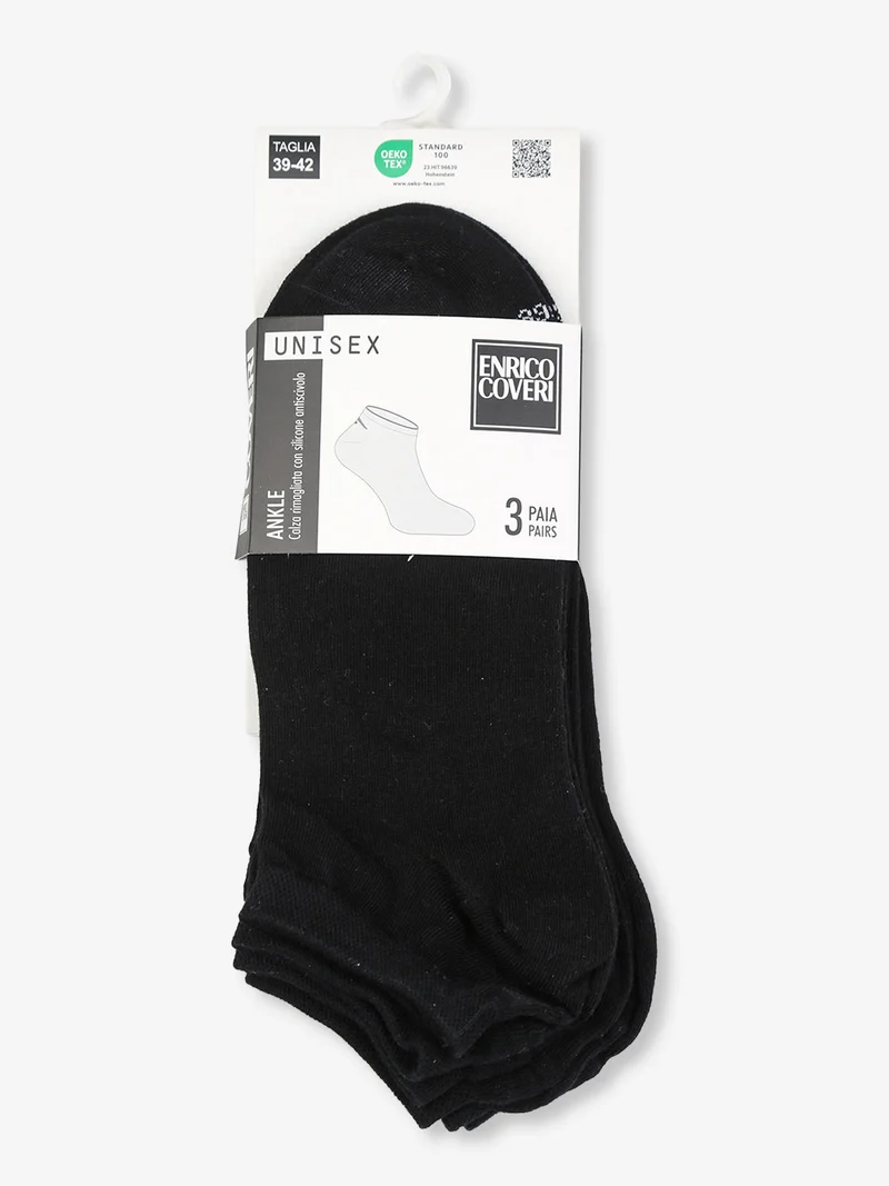 Confezione da 3 paia di calze unisex - nero