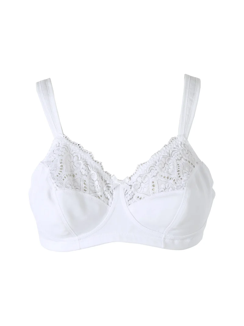 973 Reggiseno con coppe foderate in cotone COPPA B - bianco