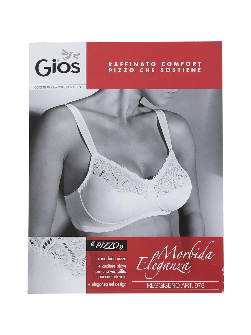 973 Reggiseno con coppe foderate in cotone COPPA B - bianco