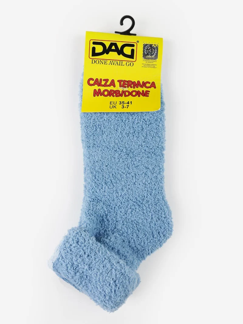 Calze donna termiche morbidone - cielo