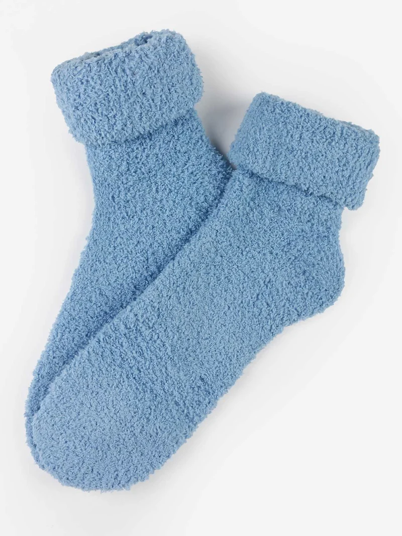 Calze donna termiche morbidone - cielo