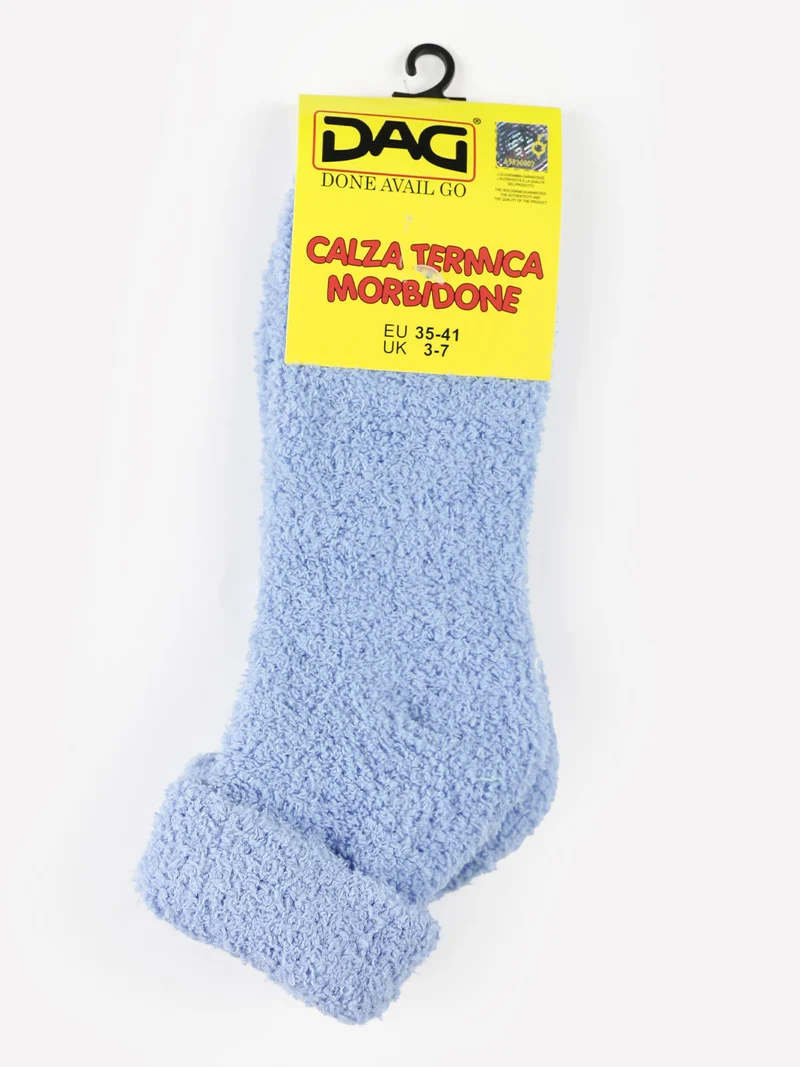 Calze donna termiche morbidone - azzurro