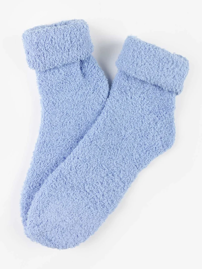 Calze donna termiche morbidone - azzurro