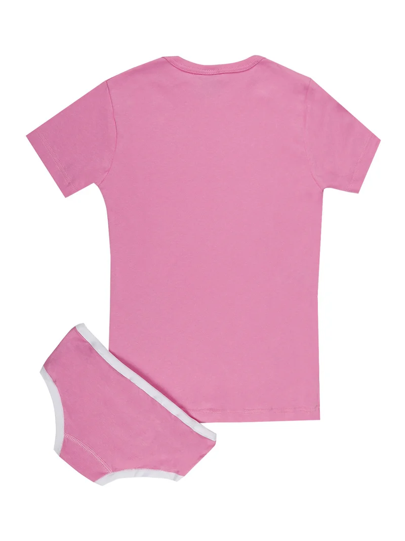 Minnie completo intimo da bambina 2 pezzi t-shirt + slip - rosa
