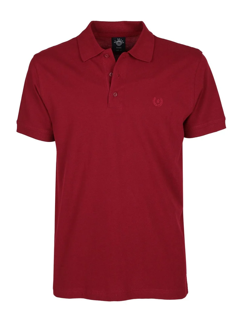 Polo uomo in cotone manica corta - bordeaux
