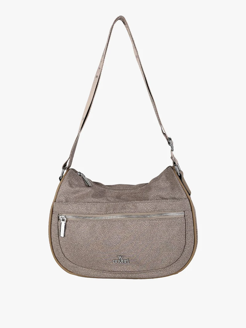 Borsa a tracolla da donna in nylon - taupe