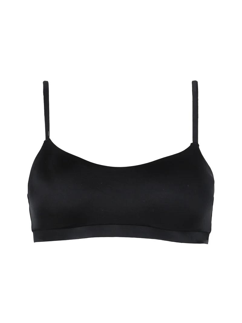 957 Brassiere in microfibra con coppe estraibili - nero