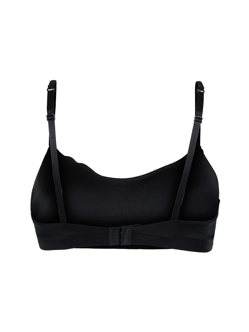 957 Brassiere in microfibra con coppe estraibili - nero