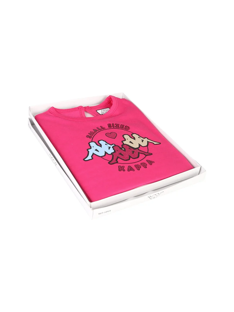 Completo corto da neonata 2 pezzi con t-shirt e shorts - fucsia
