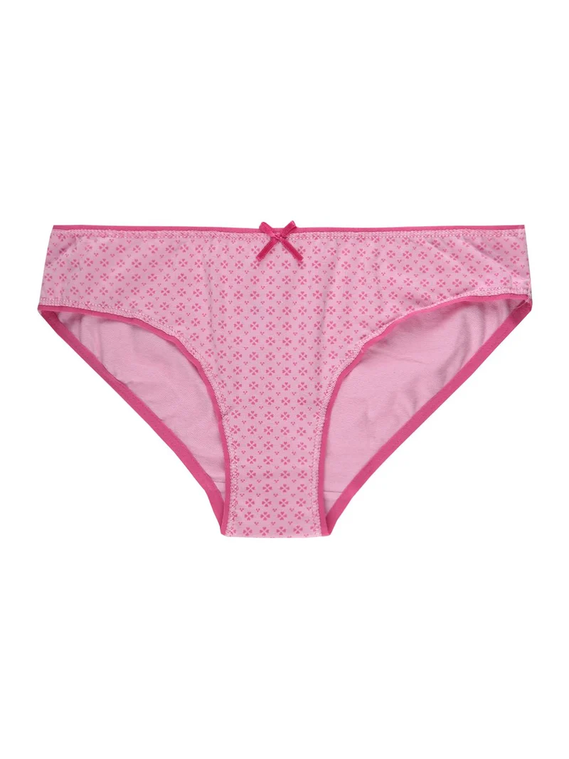 Slip in cotone a fantasia - rosa