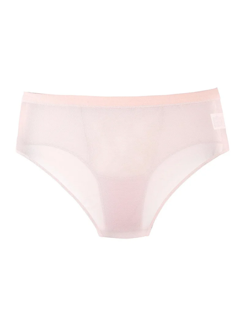 Slip donna con pizzo e strass - cipria