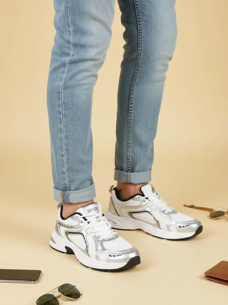 Sneakers sportive da uomo - argento