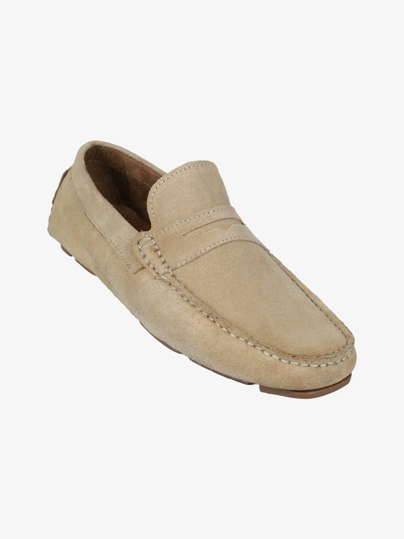 Mocassini uomo in pelle scamosciata - beige