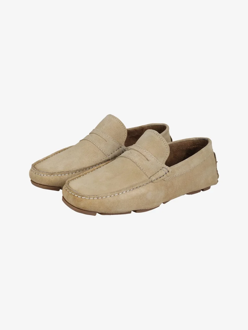 Mocassini uomo in pelle scamosciata - beige