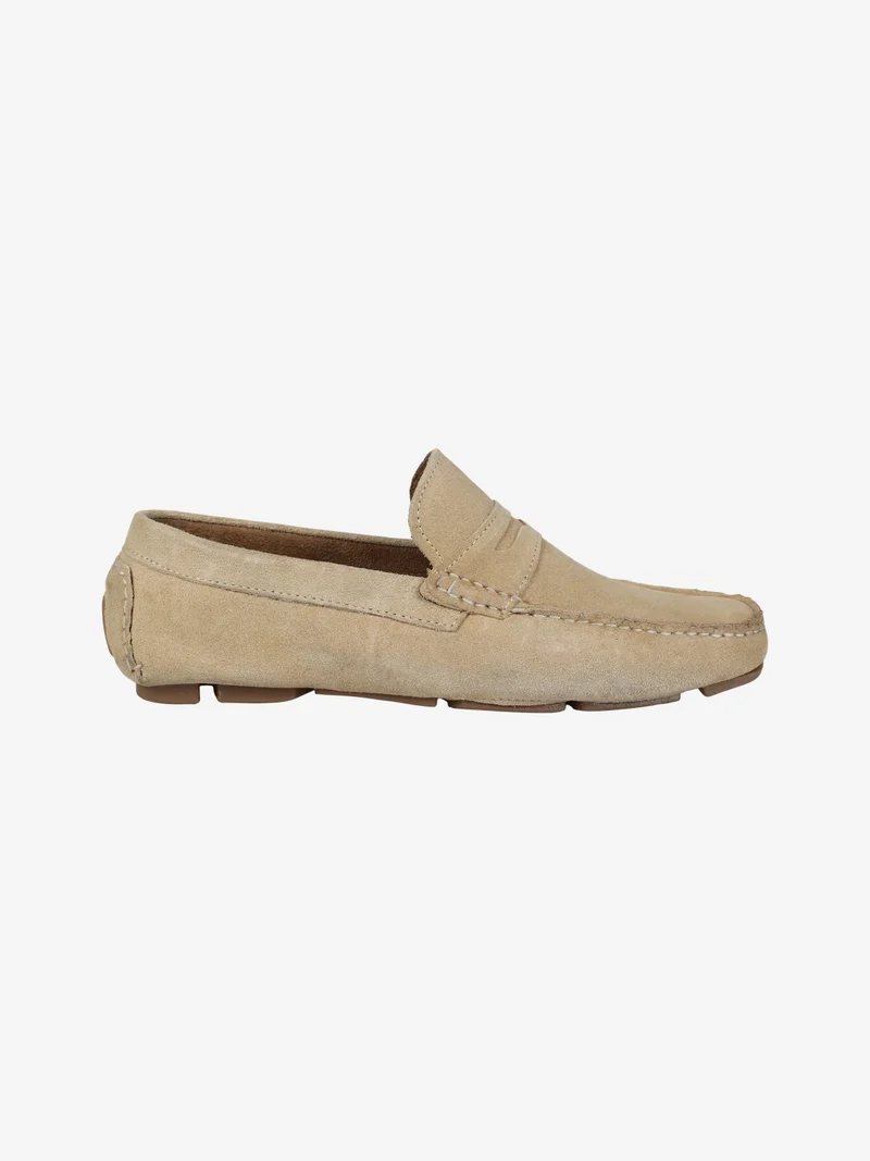 Mocassini uomo in pelle scamosciata - beige